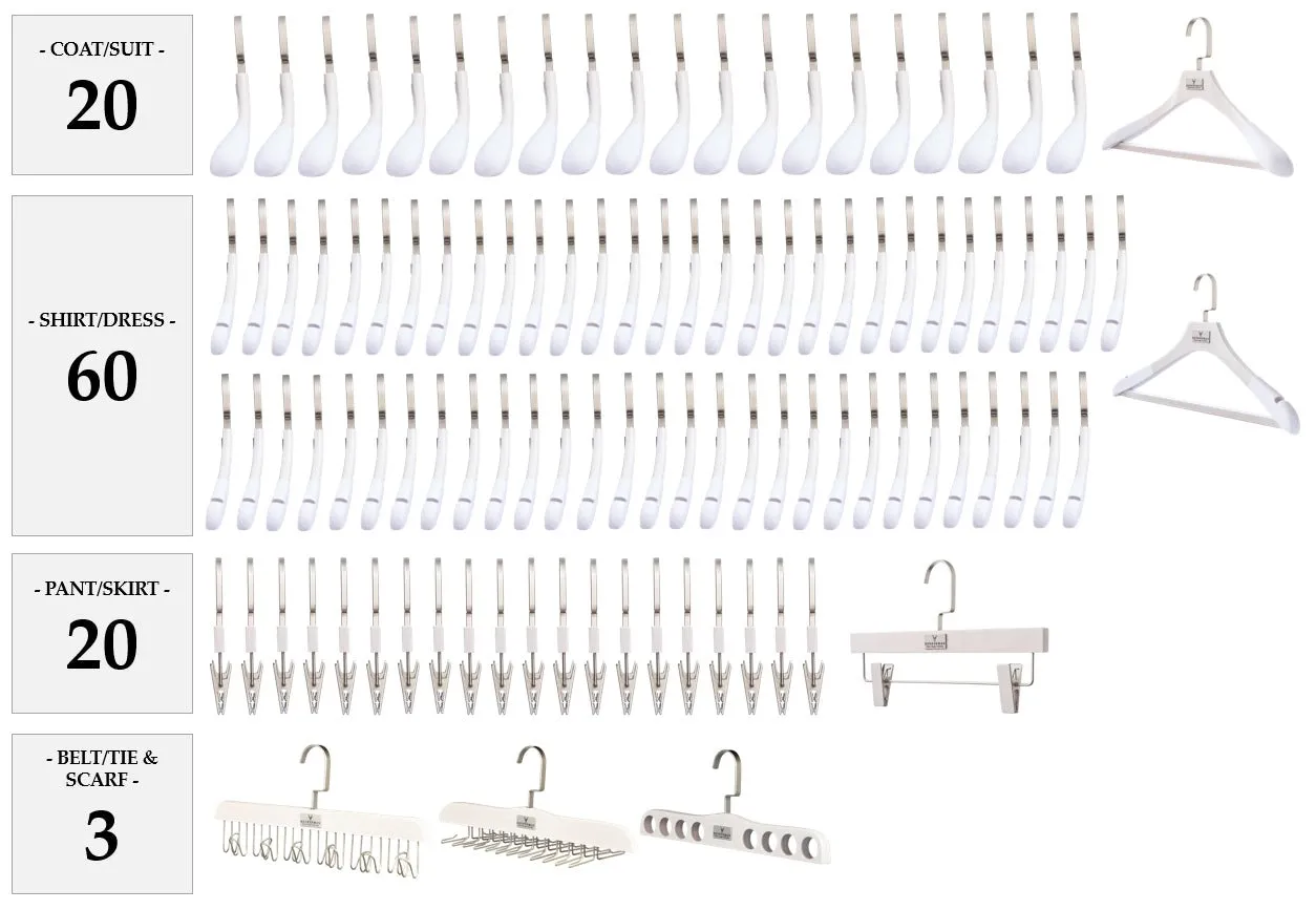 WASHED WHITE HANGER PACKAGES: POPULAR SELECTIONS