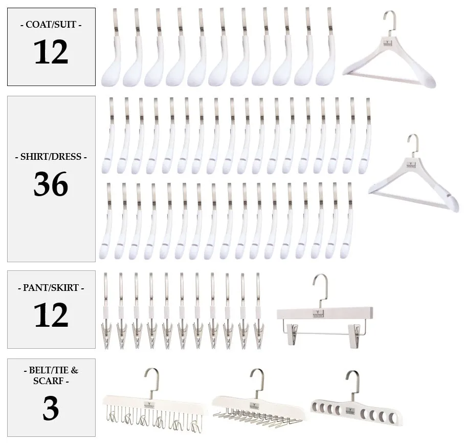 WASHED WHITE HANGER PACKAGES: POPULAR SELECTIONS