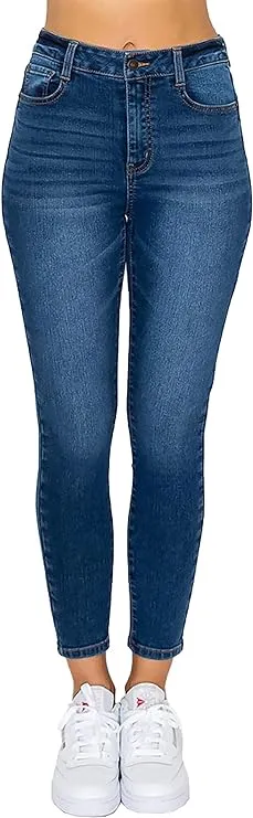 Wax Jean Women's High Waisted Ankle Skinny 'Comfy Knit Denim' Jeans