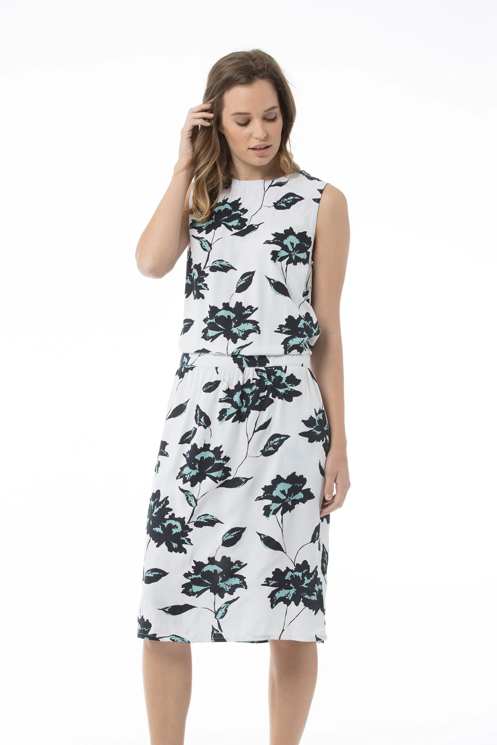 White Floral -Lova Dress