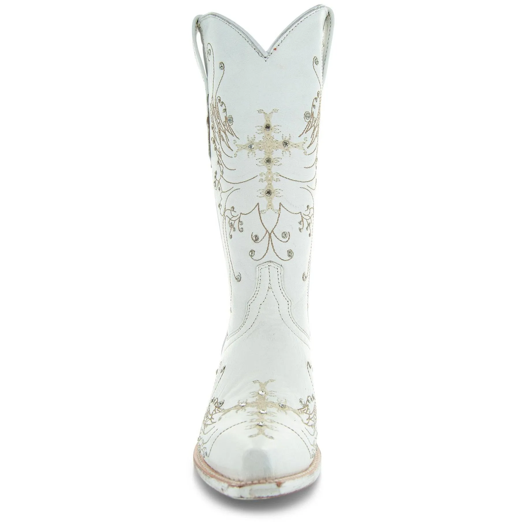 White Rhinestone Cowgirl Boots (Wedding Cowgirl Boots)