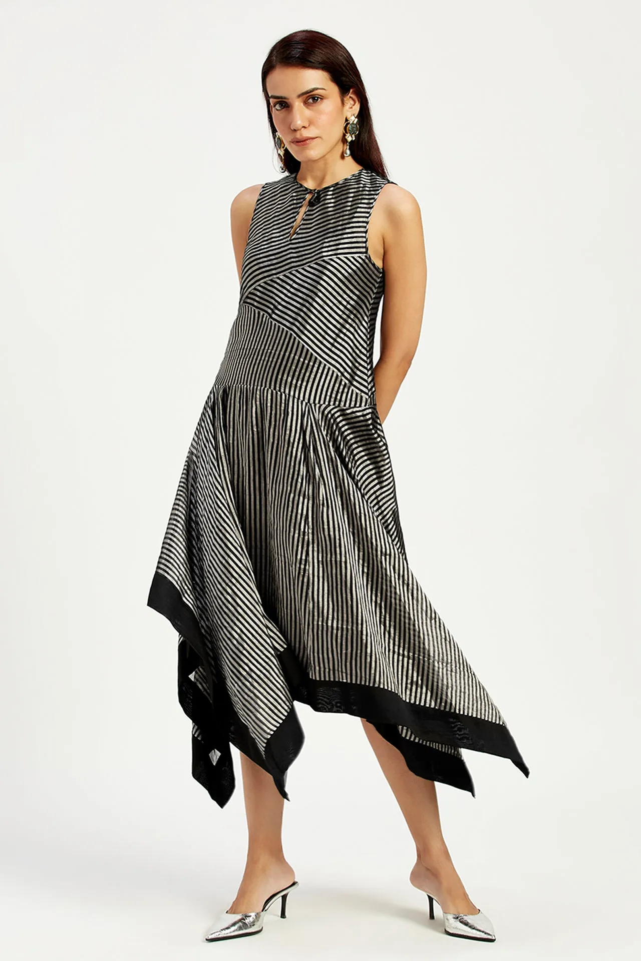 Winona - The Twirling Lines Midi Dress