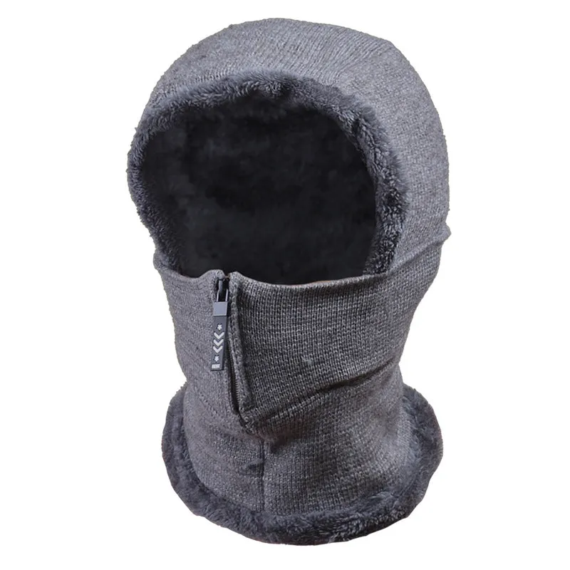 Women's autumn and winter ear protection and velvet thickened one-piece hat windproof and cold proof bib