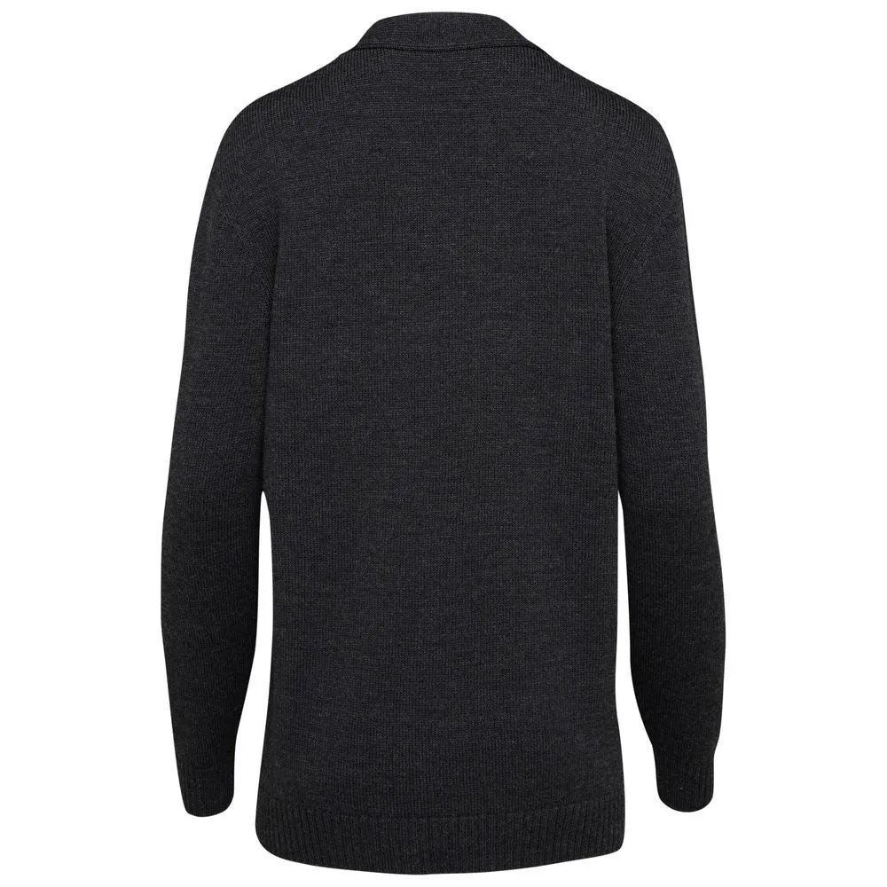 Womens Merino Open Cardigan (Black)