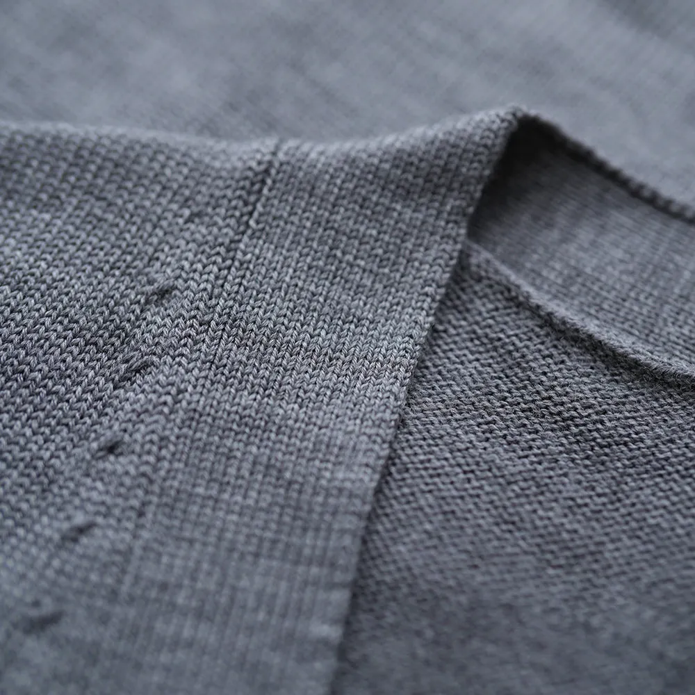 Womens Merino Open Cardigan (Charcoal Melange)