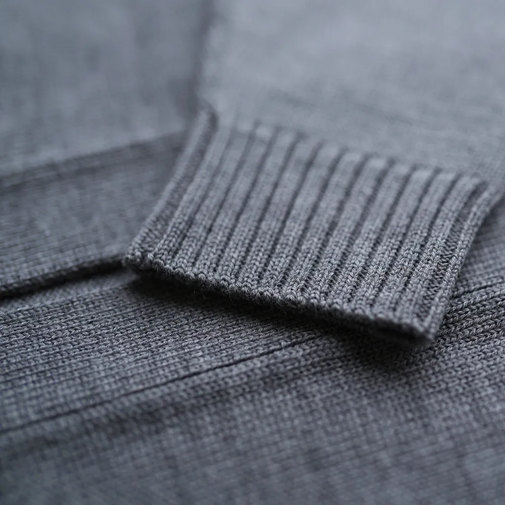 Womens Merino Open Cardigan (Charcoal Melange)