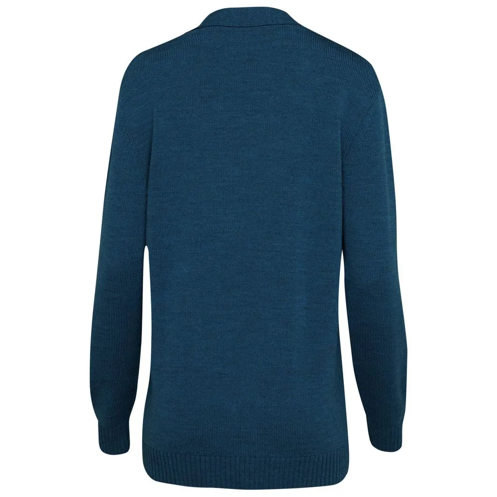 Womens Merino Open Cardigan (Petrol)