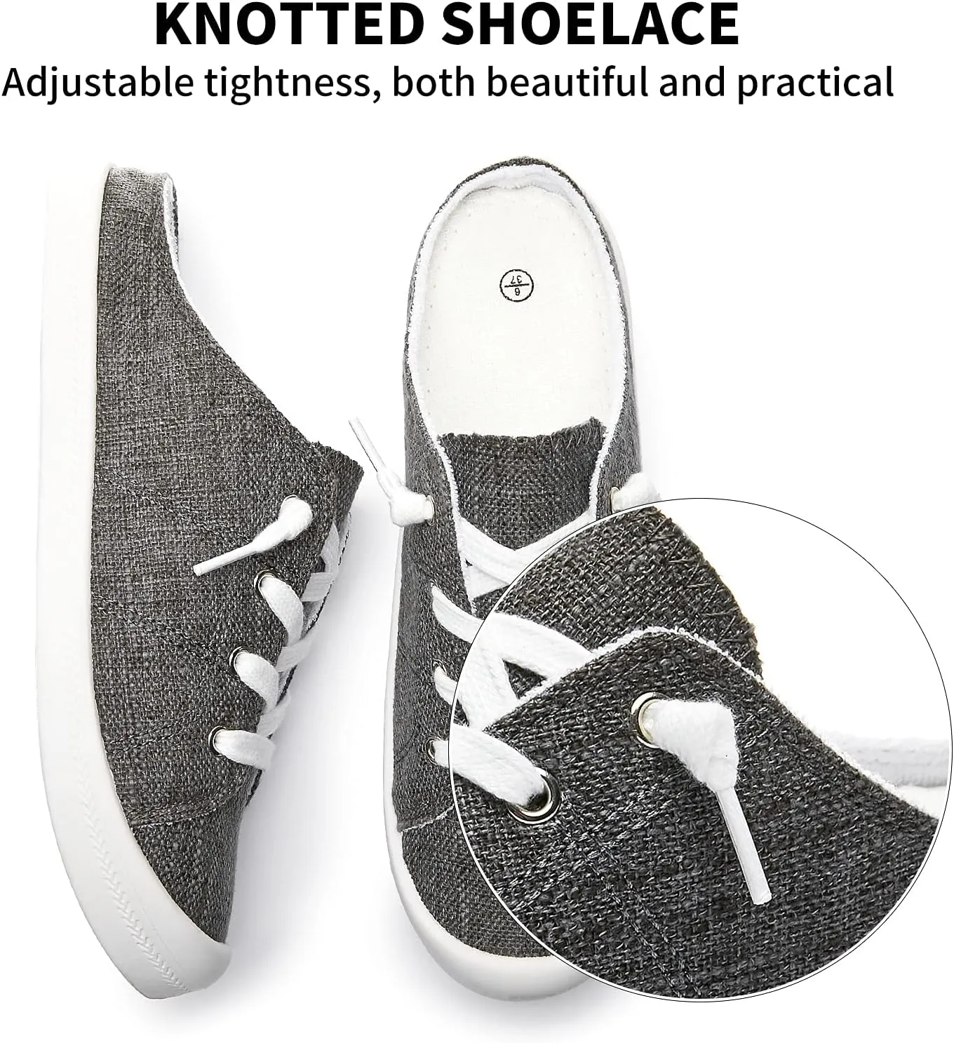 Women'S Slip on Shoes for Women Canvas Shoes Casual Mules Sneaker Fashion Backless Sneakers