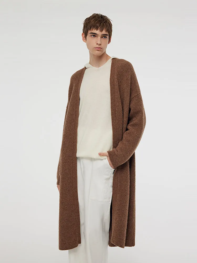 Wool Yak Blend Unisex Long Cardigan