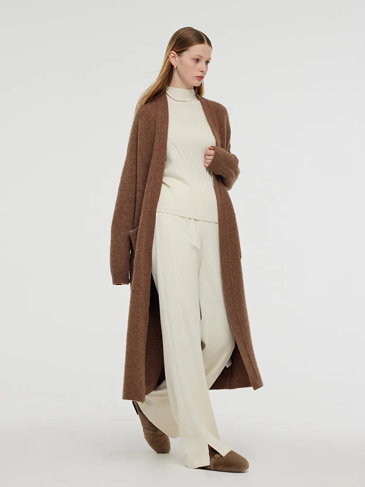 Wool Yak Blend Unisex Long Cardigan