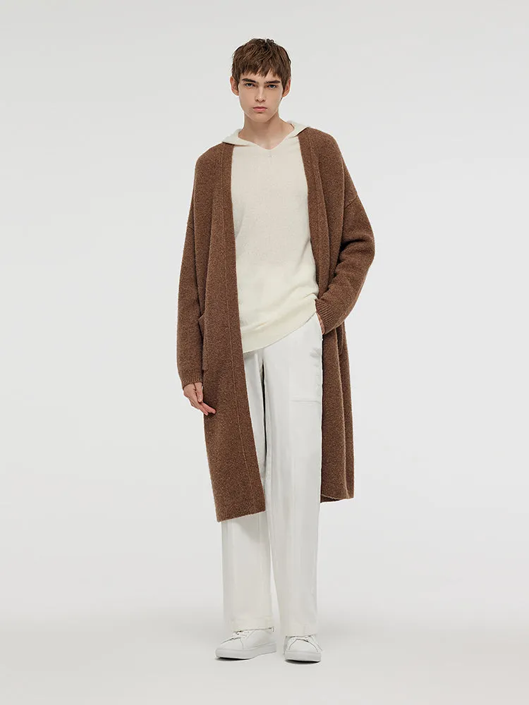 Wool Yak Blend Unisex Long Cardigan