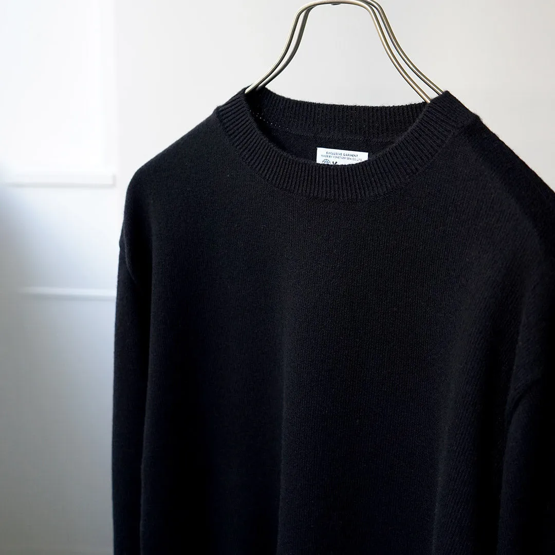 YONETOMI NEW BASIC / Rigid Cashmere Knit Pullover Garment Dyed