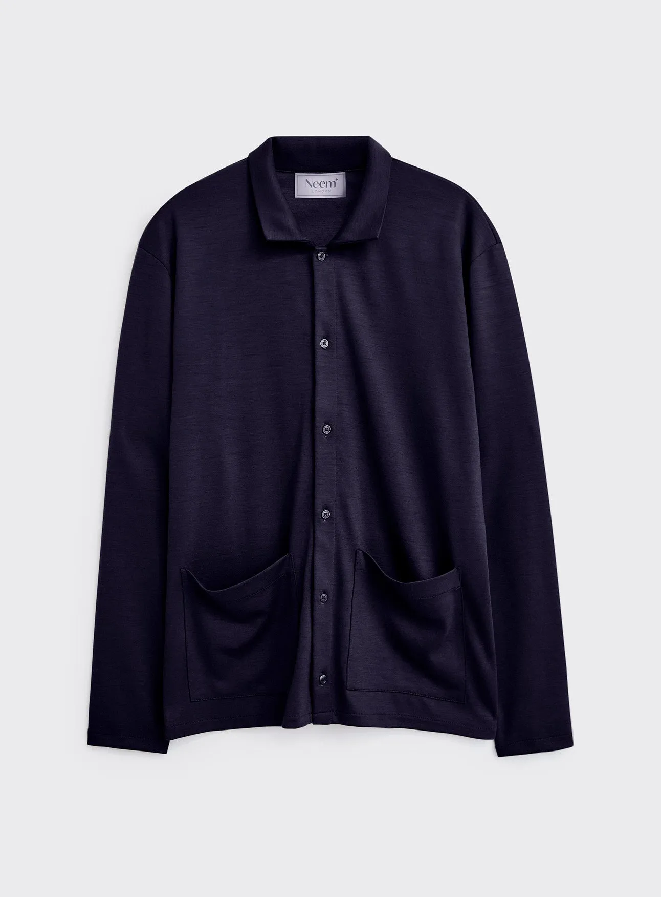 ZQ Merino 120s Neem Navy Jersey Cardigan